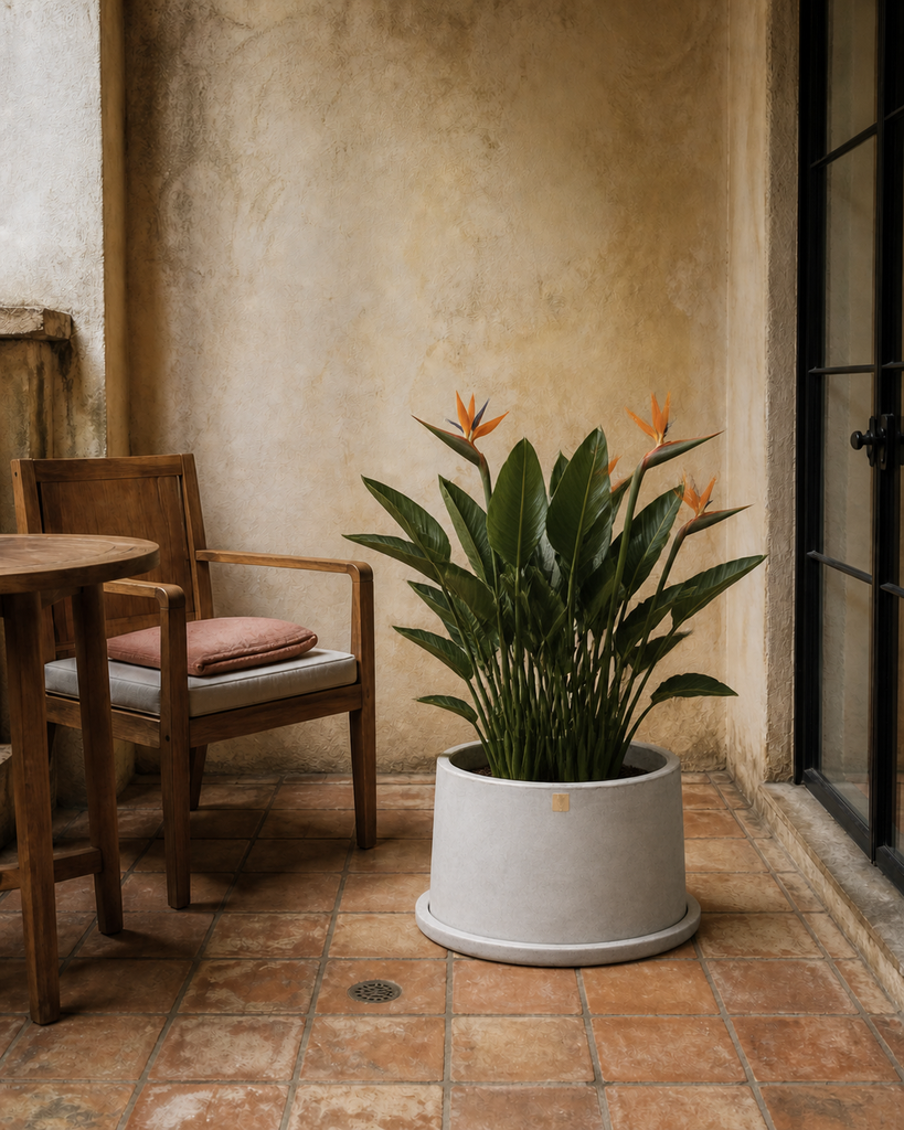Cráter Mediano ambientado en terraza