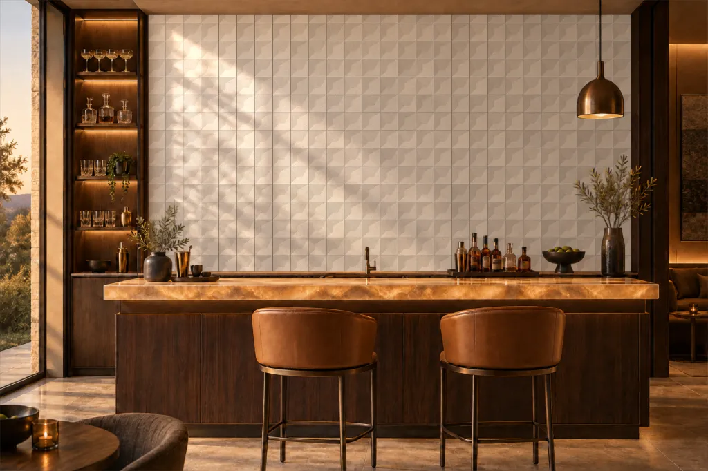 Mosaico Gami · Bar · Render ambientado