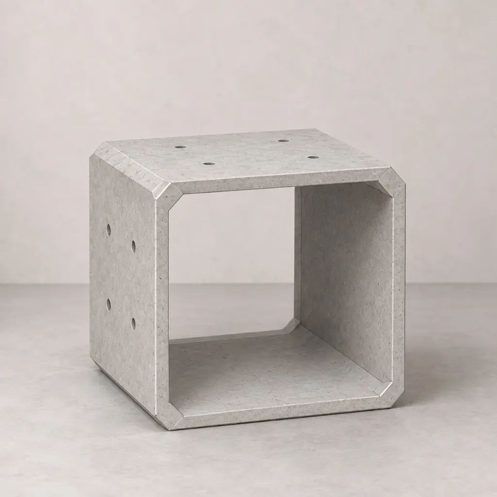 Mesa lateral de concreto Doda cuadrada